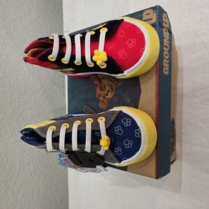 Converse Red and Blue Sneakers with Striking Stripes